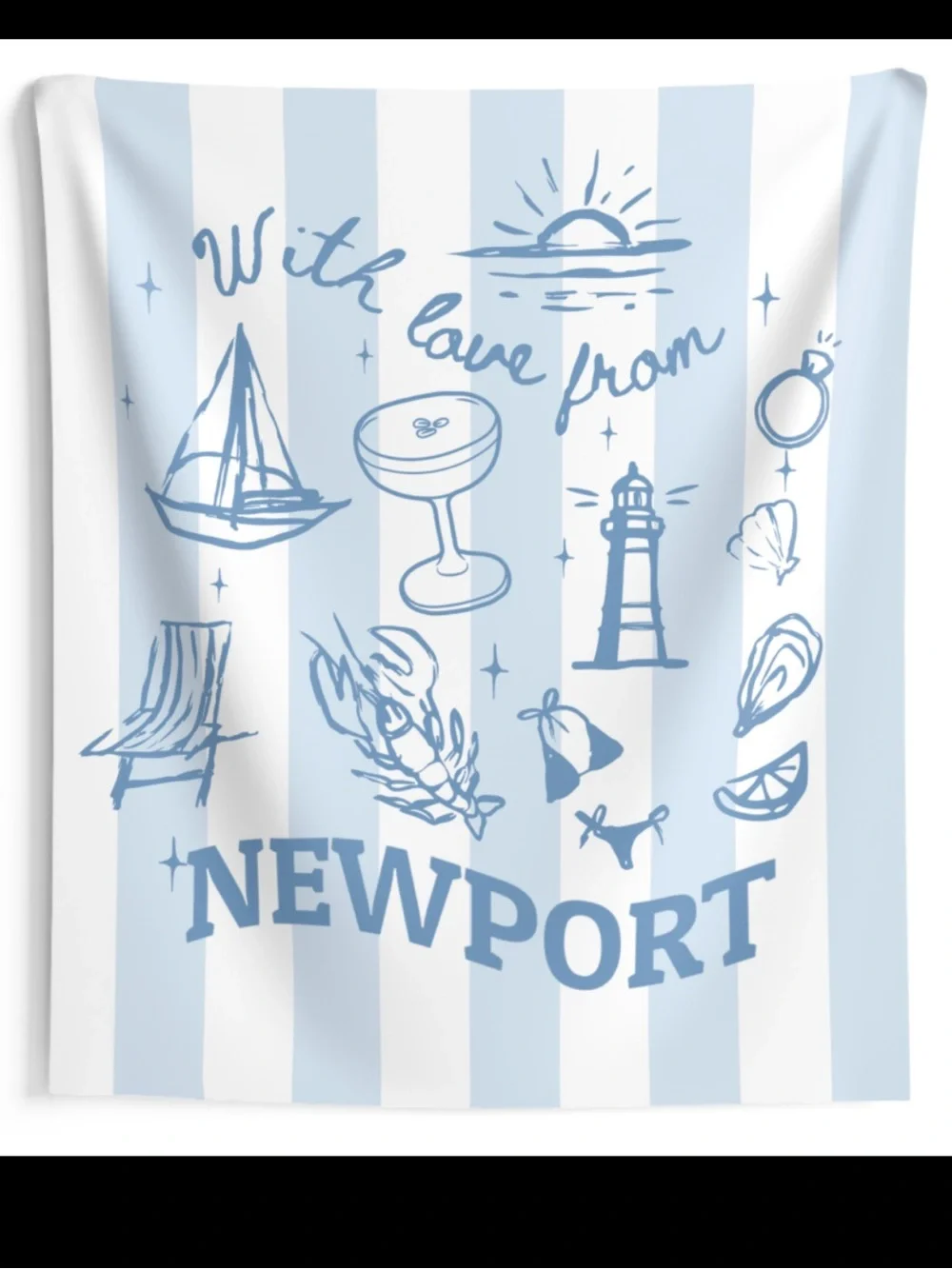 Newport Coastal Bachelorette Banner Decor